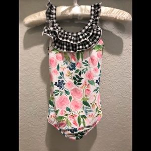 SweetHoney floral and gingham Swimsuit